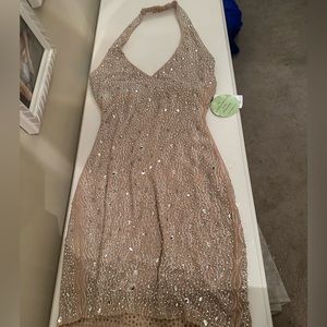 Windsor Dress, Champagne, Size Medium. never worn before